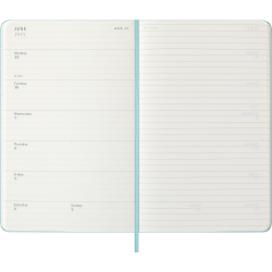MOLESKINE 12M HARD COVER WEEKLY NOTEBOOK DIARY LARGE AQUAMARINE 2026