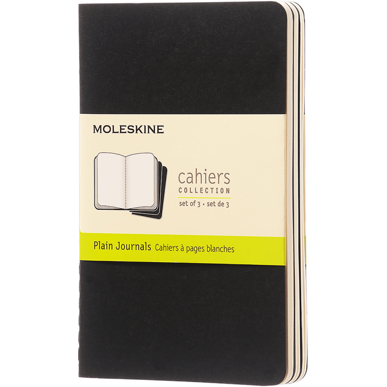 MOLESKINE CAHIER JOURNALS - POCKET BLACK PLAIN (ST M. 3 STK.)