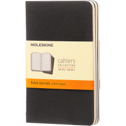 MOLESKINE CAHIER JOURNALS - POCKET BLACK RULED (ST M. 3 STK.)