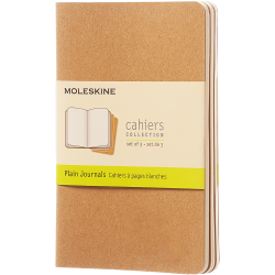 MOLESKINE CAHIER JOURNALS - POCKET KRAFT BROWN PLAIN (ST M. 3 STK.)