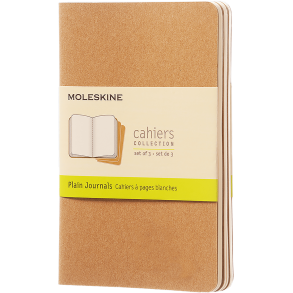 MOLESKINE CAHIER JOURNALS - POCKET KRAFT BROWN PLAIN (ST M. 3 STK.)