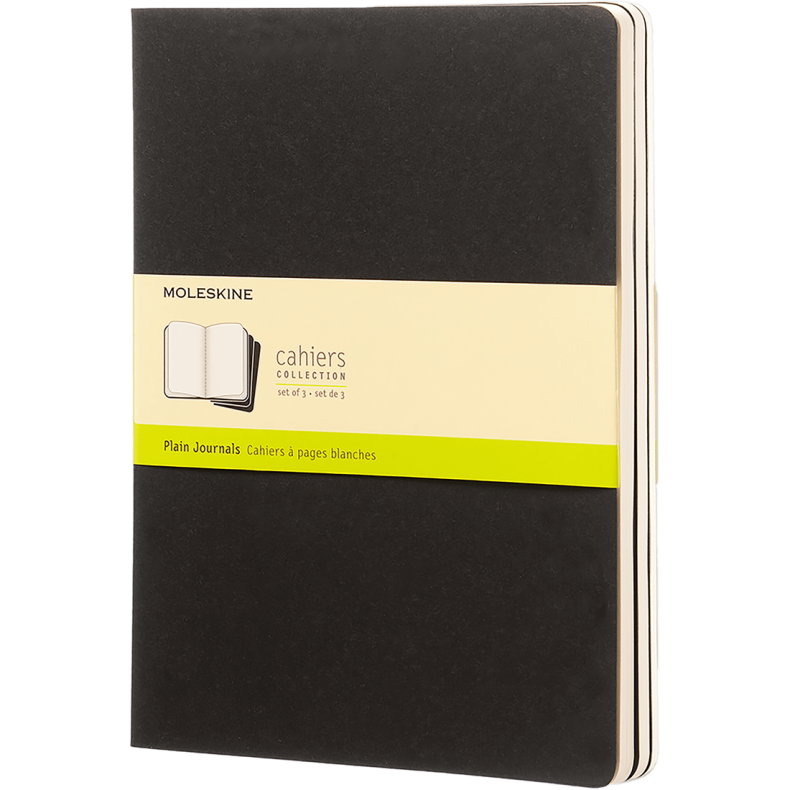 MOLESKINE CAHIER JOURNALS - XL BLACK PLAIN (ST M. 3 STK.)