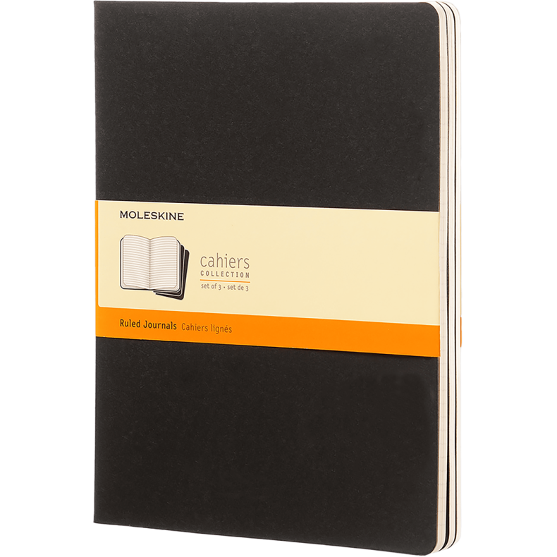 MOLESKINE CAHIER JOURNALS - XL BLACK RULED (ST M. 3 STK.)