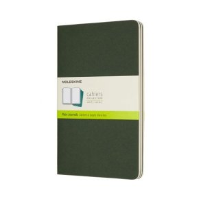 MOLESKINE CAHIER JOURNALS - LARGE GREEN PLAIN (ST M. 3 STK.)