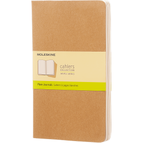MOLESKINE CAHIER JOURNALS - LARGE KRAFT BROWN PLAIN (ST M. 3 STK.)