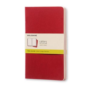MOLESKINE CAHIER JOURNALS - LARGE RED PLAIN (ST M. 3 STK.)