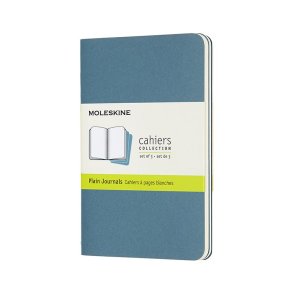 MOLESKINE CAHIER JOURNALS - POCKET REEF BLUE PLAIN (ST M. 3 STK.)