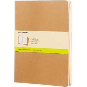 MOLESKINE CAHIER JOURNALS - XL KRAFT BROWN PLAIN (ST M. 3 STK.)