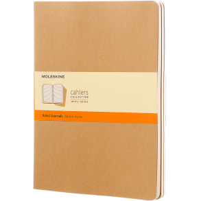 MOLESKINE CAHIER JOURNALS - XL KRAFT BROWN RULED (ST M. 3 STK.)