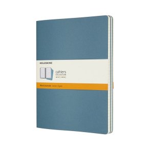 MOLESKINE CAHIER JOURNALS - XL REEF BLUE RULED (ST MED 3 STK.)
