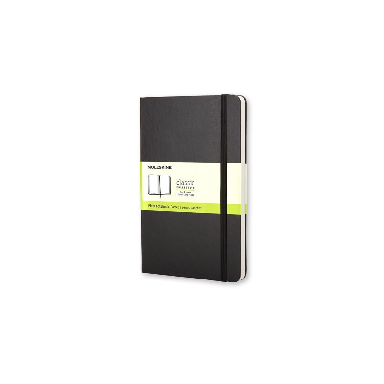 MOLESKINE CLASSIC NOTEBOOK HARD COVER - LARGE BLACK PLAIN