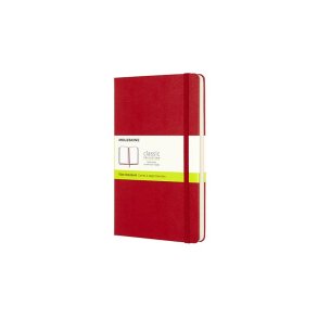 MOLESKINE CLASSIC NOTEBOOK HARD COVER - LARGE RED PLAIN