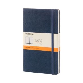 MOLESKINE CLASSIC NOTEBOOK HARD COVER - LARGE SAPHIRE BLUE RULED