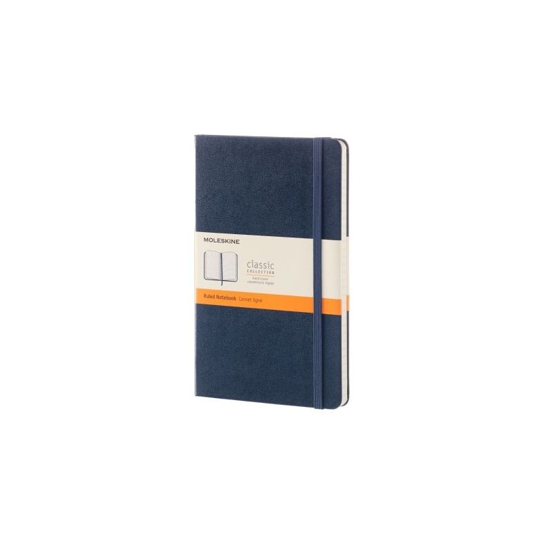 MOLESKINE CLASSIC NOTEBOOK HARD COVER - LARGE SAPHIRE BLUE RULED