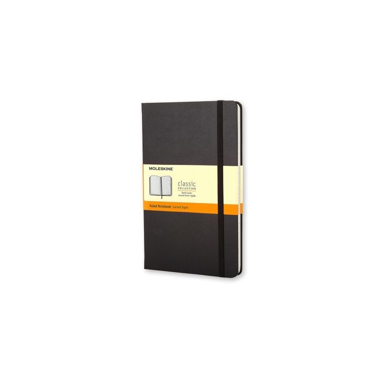 MOLESKINE CLASSIC NOTEBOOK HARD COVER - LARGE BLACK RULED