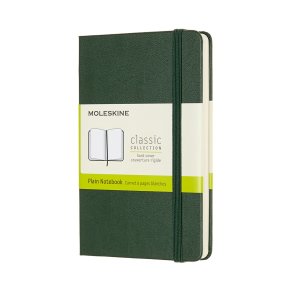 MOLESKINE CLASSIC NOTEBOOK HARD COVER - POCKET GREEN PLAIN