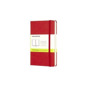 MOLESKINE CLASSIC NOTEBOOK HARD COVER - POCKET RED PLAIN