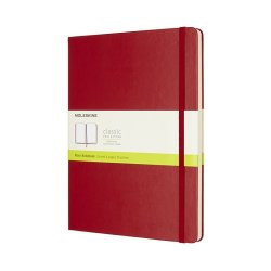 MOLESKINE CLASSIC NOTEBOOK HARD COVER - XL RED PLAIN