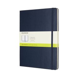 MOLESKINE CLASSIC NOTEBOOK HARD COVER - XL SAPHIRE BLUE PLAIN