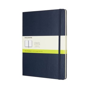 MOLESKINE CLASSIC NOTEBOOK HARD COVER - XL SAPHIRE BLUE PLAIN