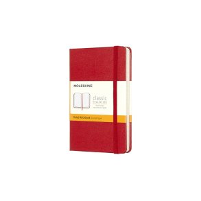 MOLESKINE CLASSIC NOTEBOOK HARD COVER - POCKET RED RULED