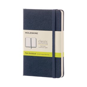 MOLESKINE CLASSIC NOTEBOOK HARD COVER - POCKET SAPHIRE BLUE PLAIN