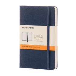 MOLESKINE CLASSIC NOTEBOOK HARD COVER - POCKET SAPHIRE BLUE RULED