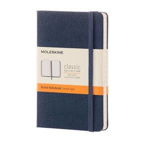 MOLESKINE CLASSIC NOTEBOOK HARD COVER - POCKET SAPHIRE BLUE RULED