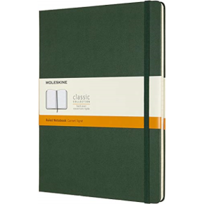 MOLESKINE CLASSIC NOTEBOOK HARD COVER - XL GREEN RULED