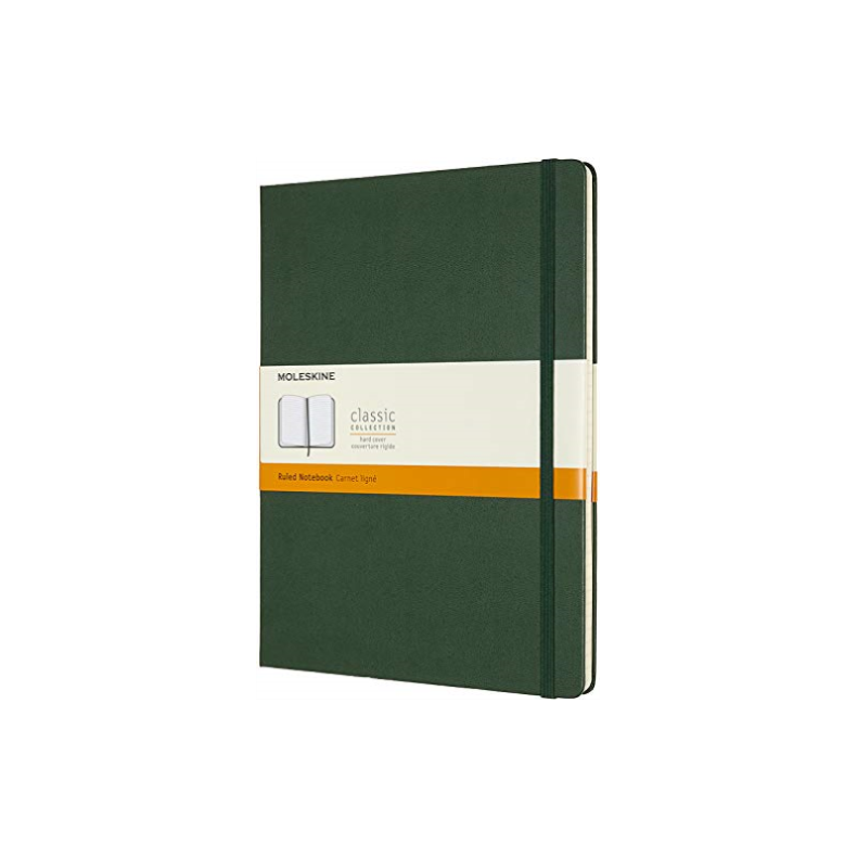MOLESKINE CLASSIC NOTEBOOK HARD COVER - XL GREEN RULED