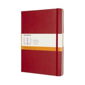 MOLESKINE CLASSIC NOTEBOOK HARD COVER - XL RED RULED