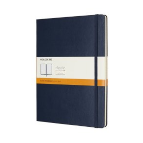 MOLESKINE CLASSIC NOTEBOOK HARD COVER - XL SAPHIRE BLUE RULED