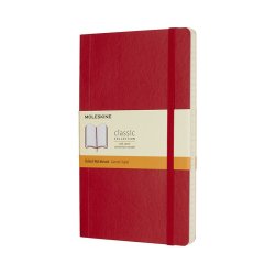 MOLESKINE CLASSIC NOTEBOOK SOFT COVER - LARGE RED RULED