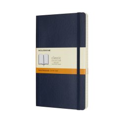 MOLESKINE CLASSIC NOTEBOOK SOFT COVER - LARGE SAPHIRE BLUE RULED