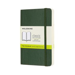 MOLESKINE CLASSIC NOTEBOOK SOFT COVER - POCKET GREEN PLAIN