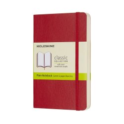 MOLESKINE CLASSIC NOTEBOOK SOFT COVER - POCKET RED PLAIN