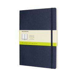 MOLESKINE CLASSIC NOTEBOOK SOFT COVER - XL SAPHIRE BLUE PLAIN