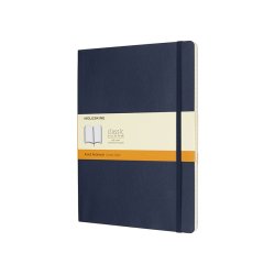 MOLESKINE CLASSIC NOTEBOOK SOFT COVER - XL SAPHIRE BLUE RULED
