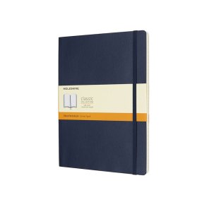 MOLESKINE CLASSIC NOTEBOOK SOFT COVER - XL SAPHIRE BLUE RULED