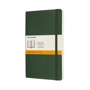MOLESKINE CLASSIC NOTEBOOK SOFT COVER - LARGE GREEN RULED