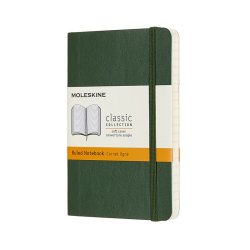 MOLESKINE CLASSIC NOTEBOOK SOFT COVER - POCKET GREEN RULED