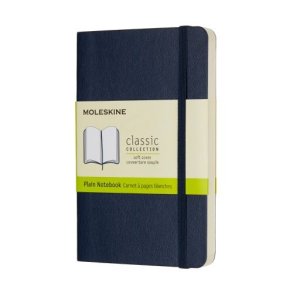 MOLESKINE CLASSIC NOTEBOOK SOFT COVER - POCKET SAPHIRE BLUE PLAIN