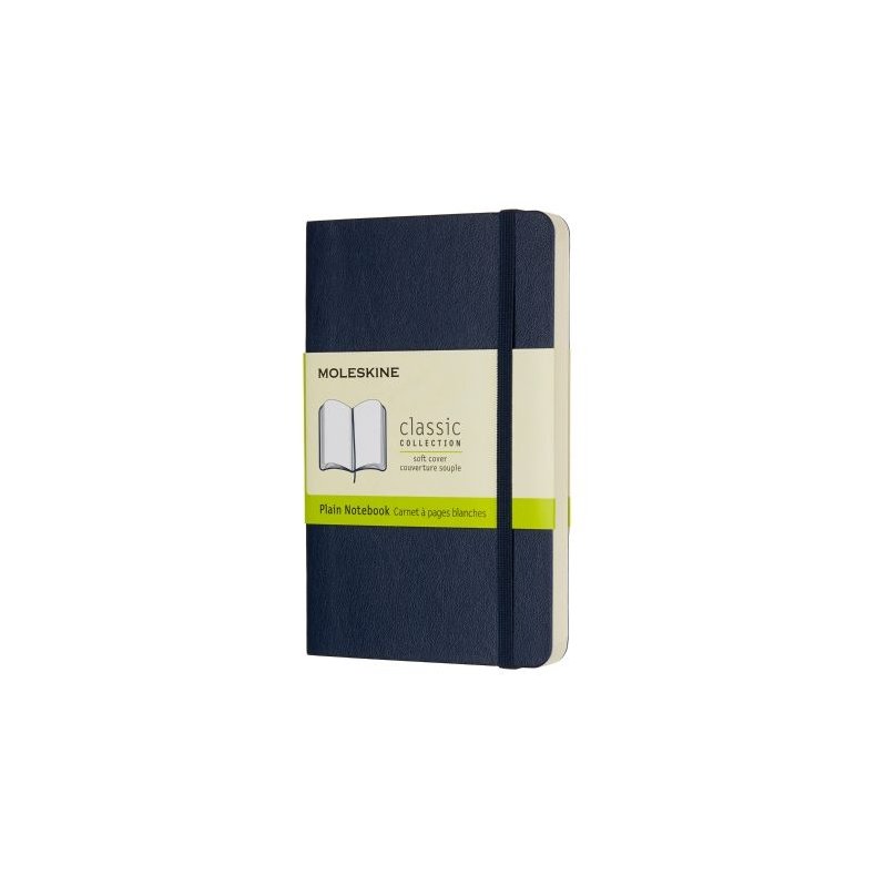 MOLESKINE CLASSIC NOTEBOOK SOFT COVER - POCKET SAPHIRE BLUE PLAIN