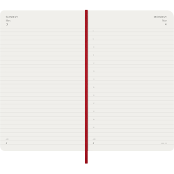 MOLESKINE 12M SOFT COVER DAILY DIARY LARGE RED 2026