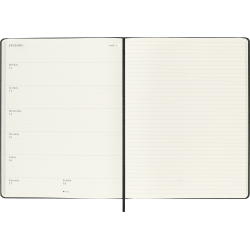 MOLESKINE 12M SOFT COVER WEEKLY NOTEBOOK DIARY XL BLACK 2026