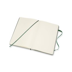 MOLESKINE CLASSIC NOTEBOOK HARD COVER - LARGE GREEN PLAIN