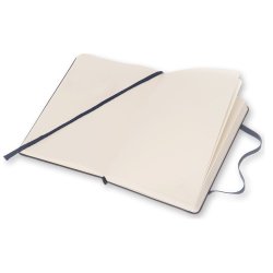 MOLESKINE CLASSIC NOTEBOOK HARD COVER - LARGE SAPHIRE BLUE PLAIN