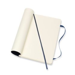 MOLESKINE CLASSIC NOTEBOOK SOFT COVER - LARGE SAPHIRE BLUE PLAIN