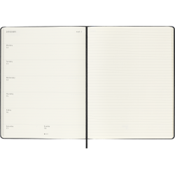 MOLESKINE 18M HARD COVER WEEKLY NOTEBOOK DIARY XL BLACK 2025-26